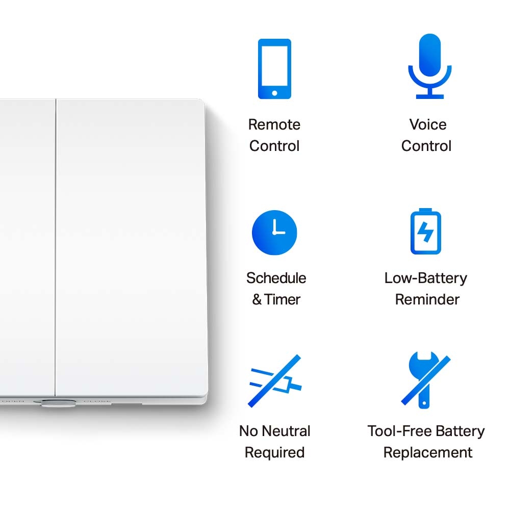 TP-LINK Smart Light Switch, TAPO S220 2-Gang 1-Way