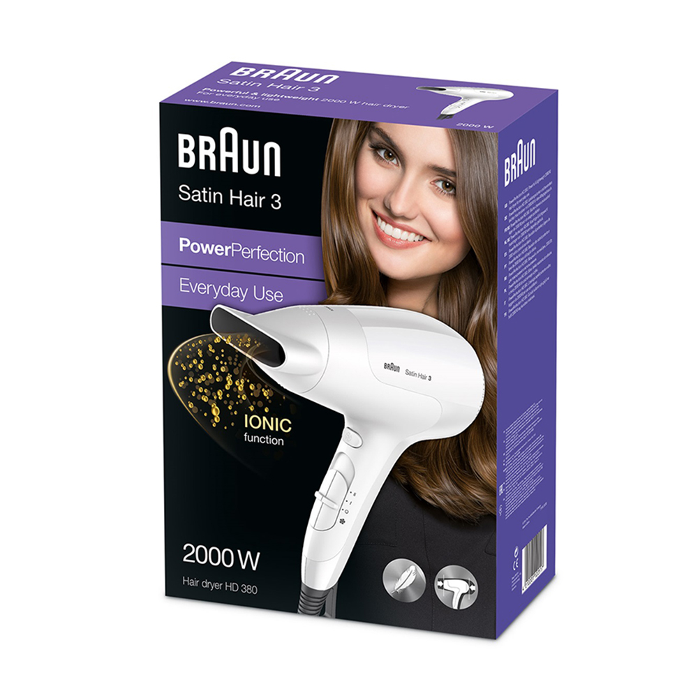 Braun Satin Hair 3 PowerPerfection Hair Dryer (HD385) (BRAHD385)