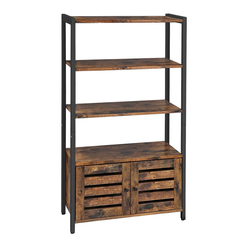 Metal Bookcase with 3 Shelves and 1 Cabinet 70 x 30 x 121.5 cm Vasagle (LSC75BX) (VASLSC75BX)