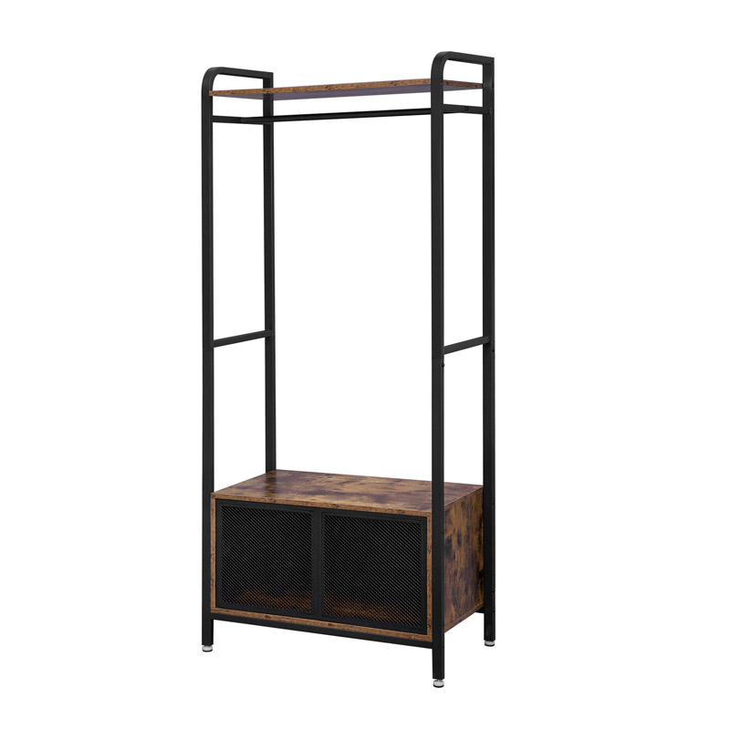 Metal Floor Rack with 1 Cupboard 180 x 80 x 40 cm Vasagle (HSR22BX) (VASHSR22BX)