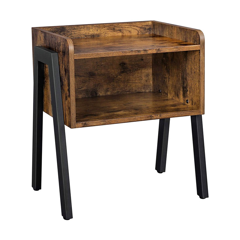 Metal - Wooden Vintage Bedside Table 42 x 52 x 35 cm Vasagle (LET54X) (VASLET54X)
