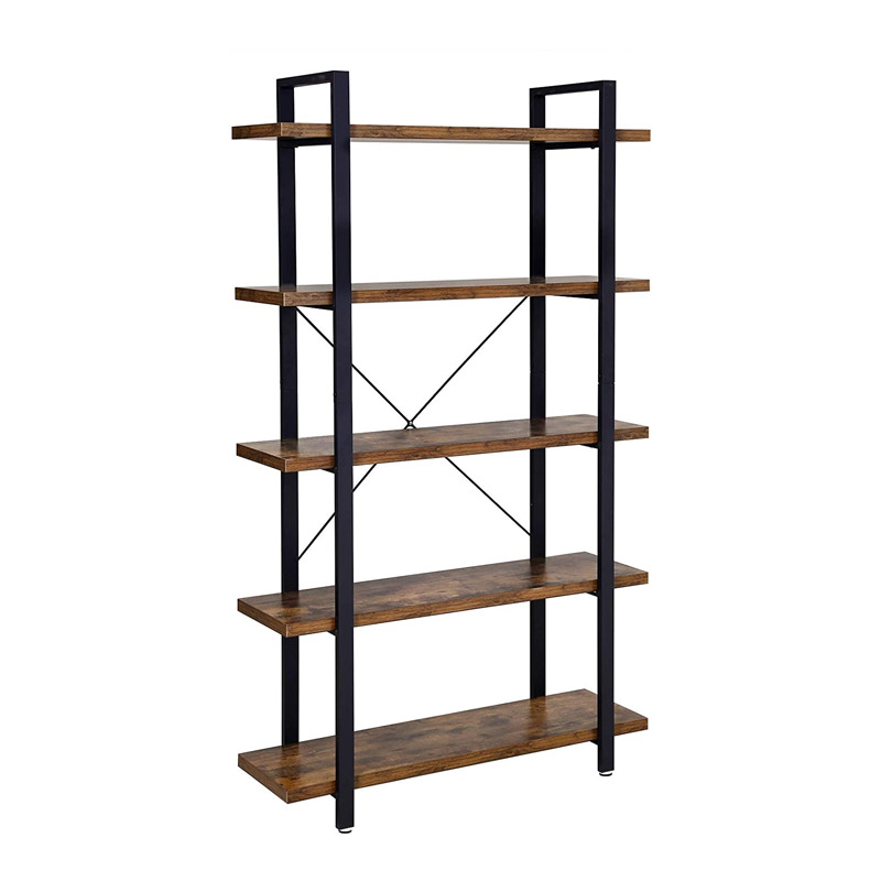 Metal Shelf with 5 Wooden Shelves 105 x 33.5 x 177.5 cm Vasagle (LLS55BX) (VASLLS55BX)
