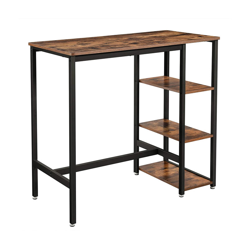 Metal Rectangular Table - Bar with 3 Shelves 109 x 60 x 100 cm Vasagle (LBT11X) (VASLBT11X)