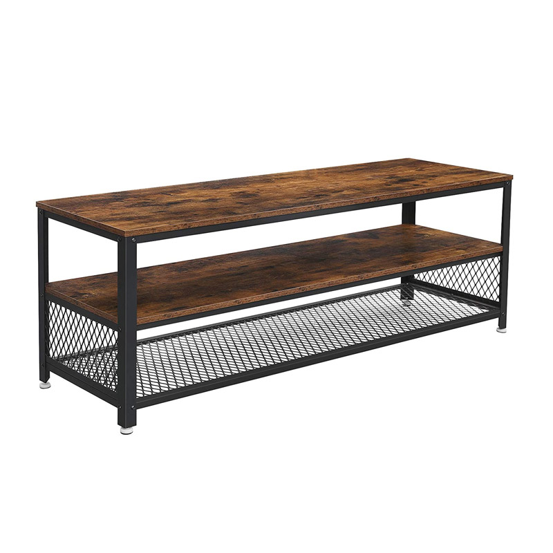 Metal TV Furniture with 3 Shelves 140 x 40 x 52 cm Vasagle (LTV50BX) (VASLTV50BX)