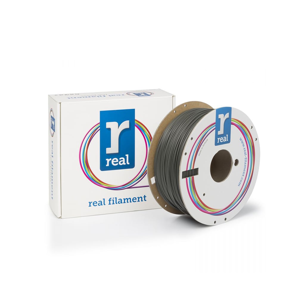 REAL PLA Matte 3D Printer Filament - Shadow Gray - spool of 1Kg - 1.75mm (REALPLAMATTEGRAY1000MM175)