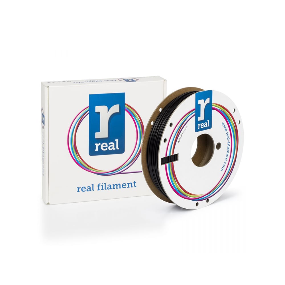 REAL PLA Tough 3D Printer Filament - Black - spool of 0.5Kg - 1.75mm (REALPLATOUGHBLACK500MM175)
