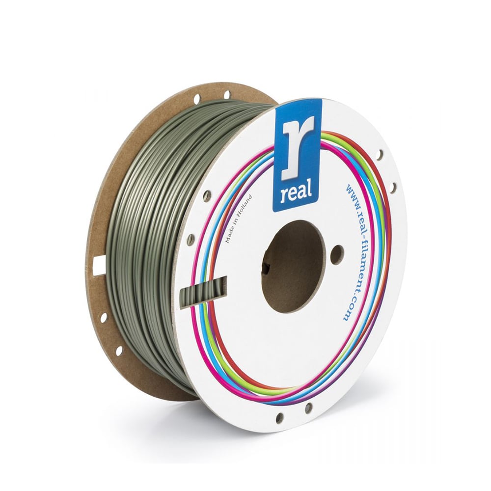 REAL PLA 3D Printer Filament - Silver - spool of 1Kg - 2.85mm (REALPLARSILVER1000MM285)