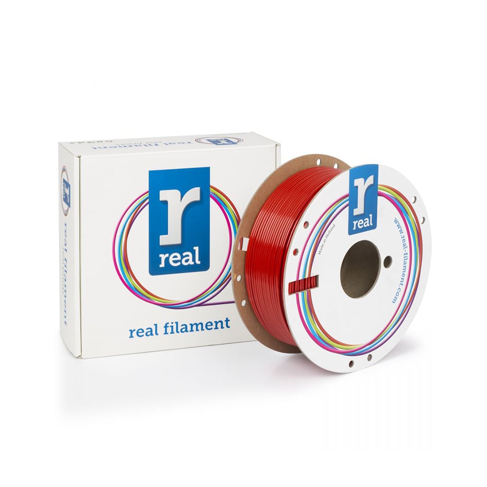 REAL PETG 3D Printer Filament - Red - Spool of 1Kg - 2.85mm (REALPETGRRED1000MM285)