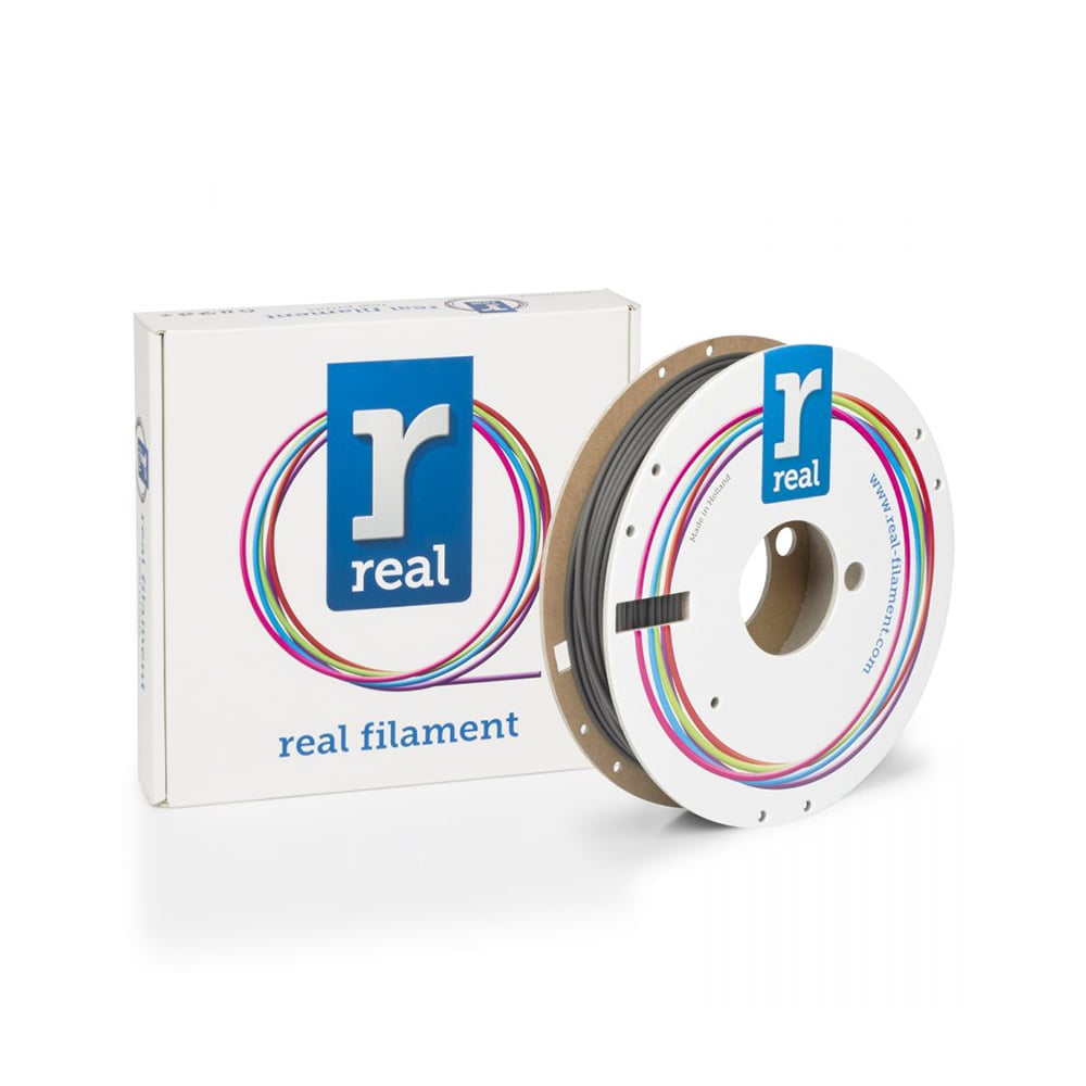 REAL PLA Matte 3D Printer Filament - Black - spool of 0.5Kg - 2.85mm