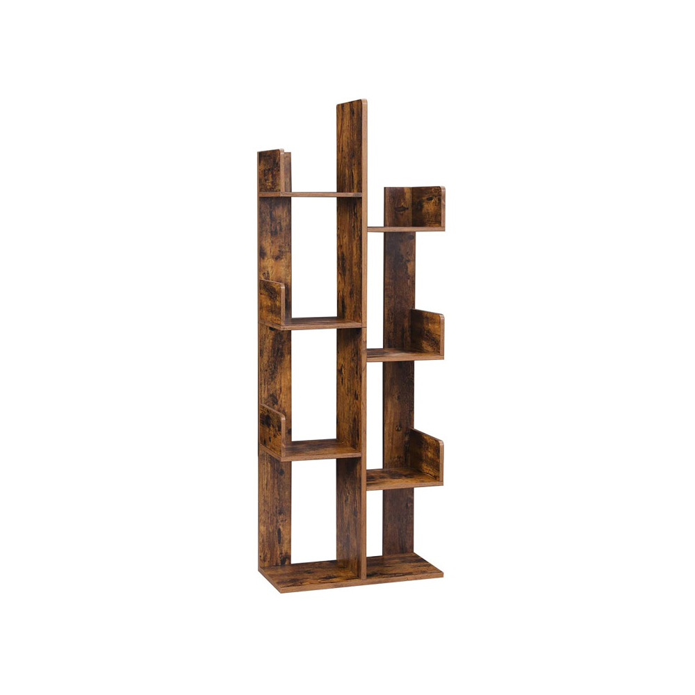 Vasagle Bookcase Rustic Brown 50 x 25 x 140 cm (LBC66BXV1) (VASLBC66BXV1)
