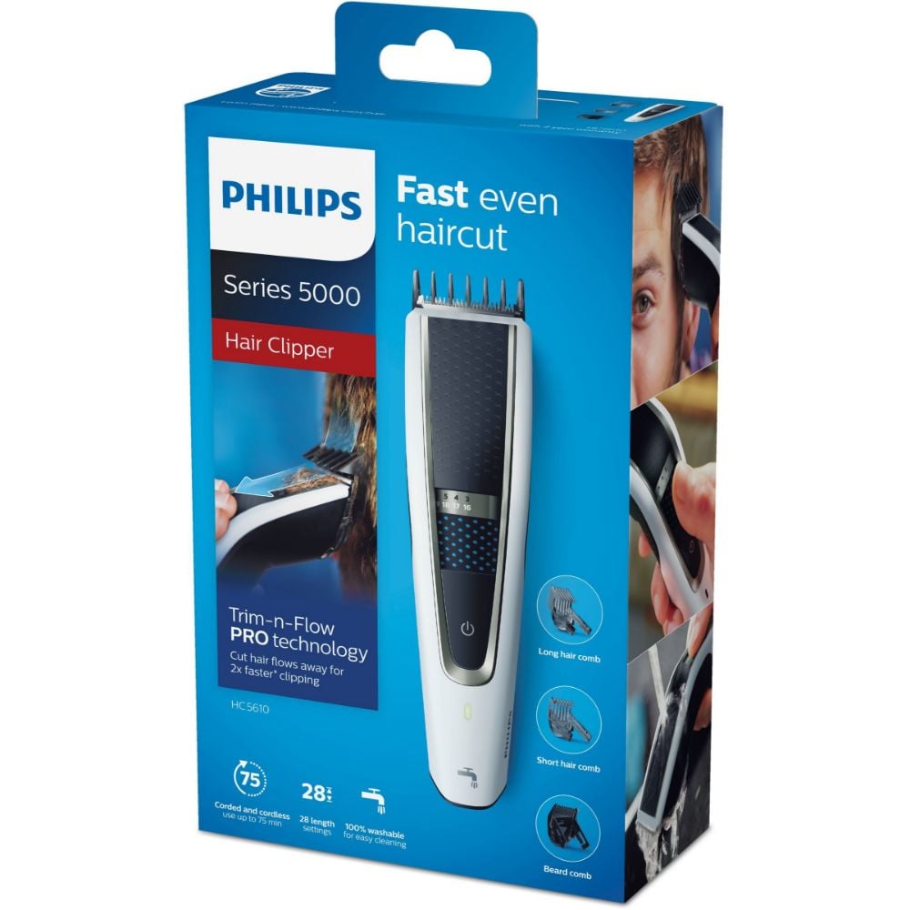 Philips Series 5000 Rechargeable Hair Clipper White (HC5610/15)