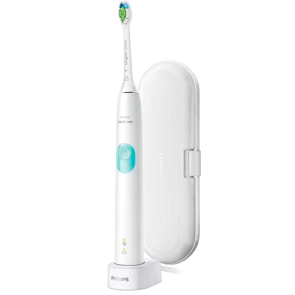 Philips Sonicare ProtectiveClean 4300 Electric Toothbrush with Pressure Sensor Timer and Travel Case White Mint (HX6807/28) (PHIHX6807-28)