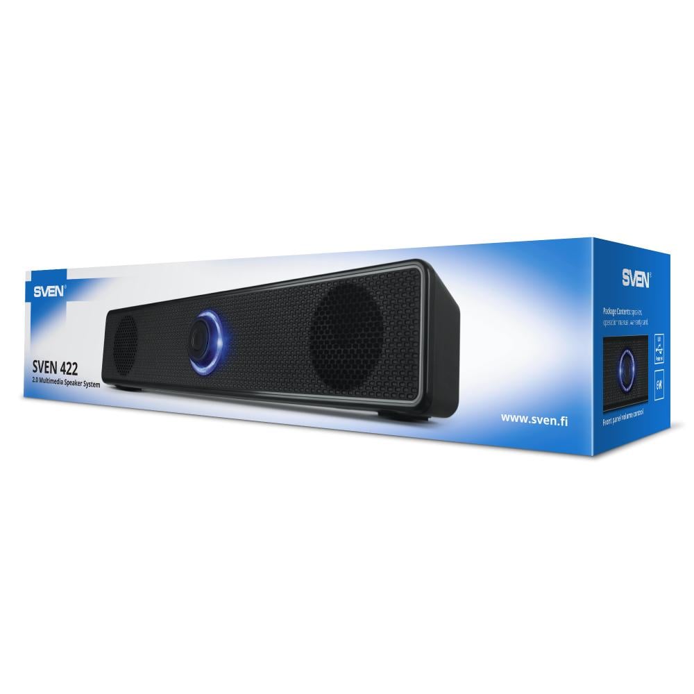 Sven 2.0 Speakers 422 Black USB 2x3W (SV-021160)