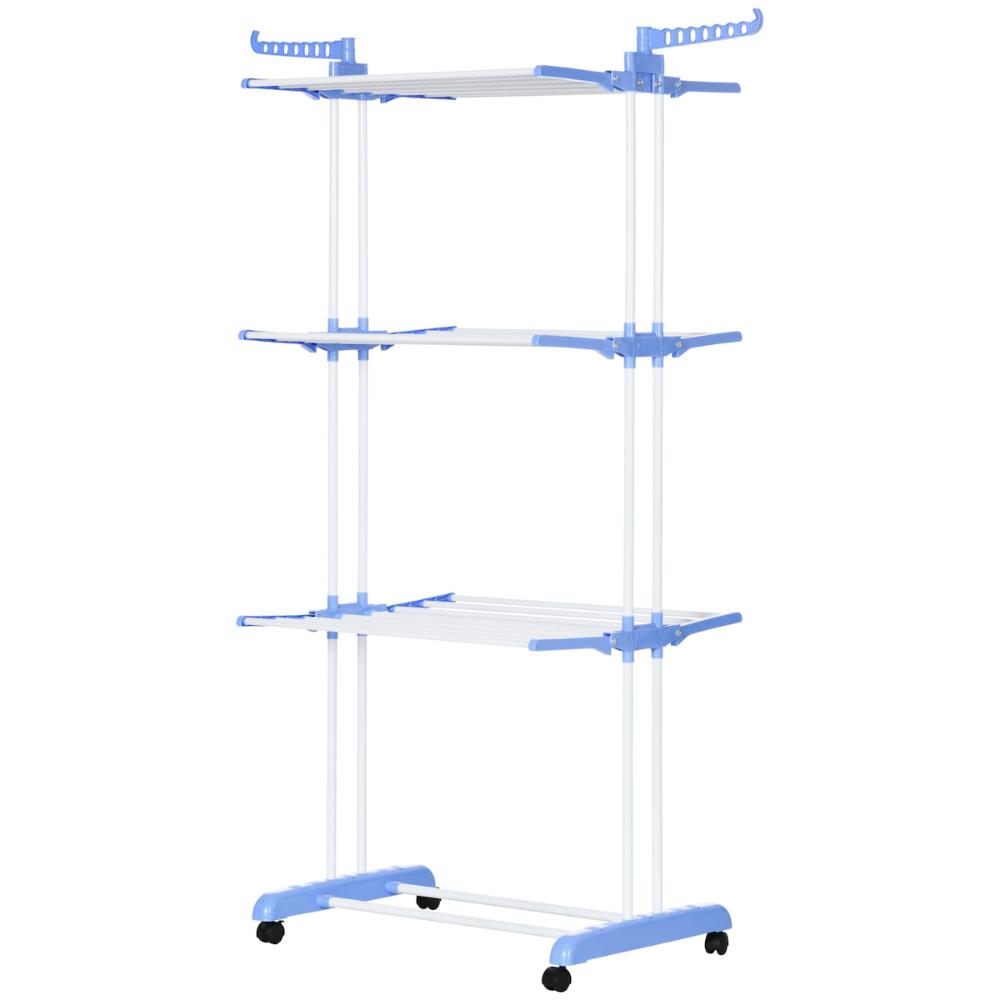 Homcom vertical drying rack with 4 adjustable shelves 142x55x172 (850-295V00BU) (HOM850-295V00BU)