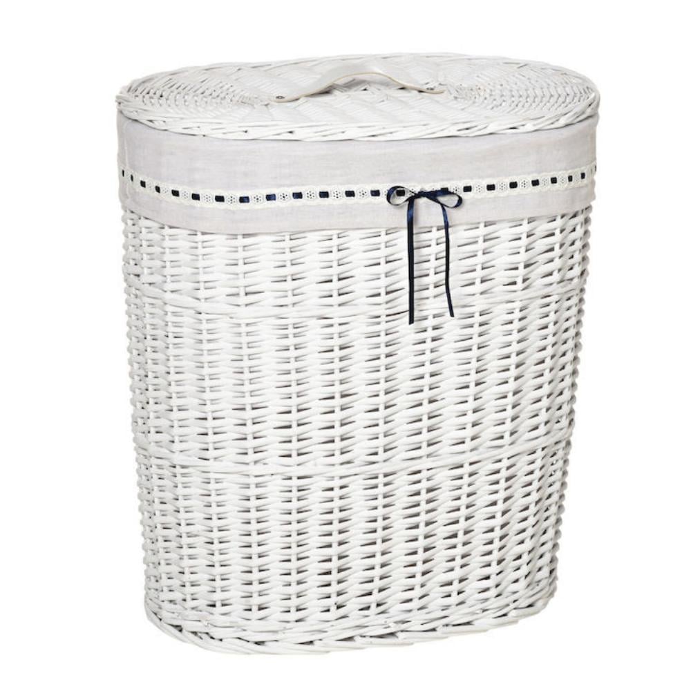 Homcom Wicker Laundry Basket White (850-145WT) (HOM850-145WT)
