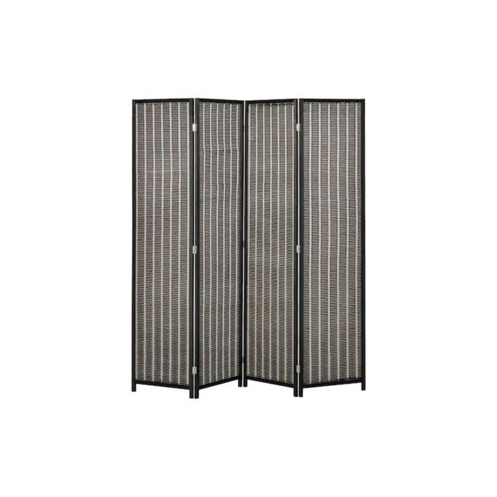 Homcom Folding Structure 4 Panels on Wood - Bamboo (830-311) (HOM830-311)