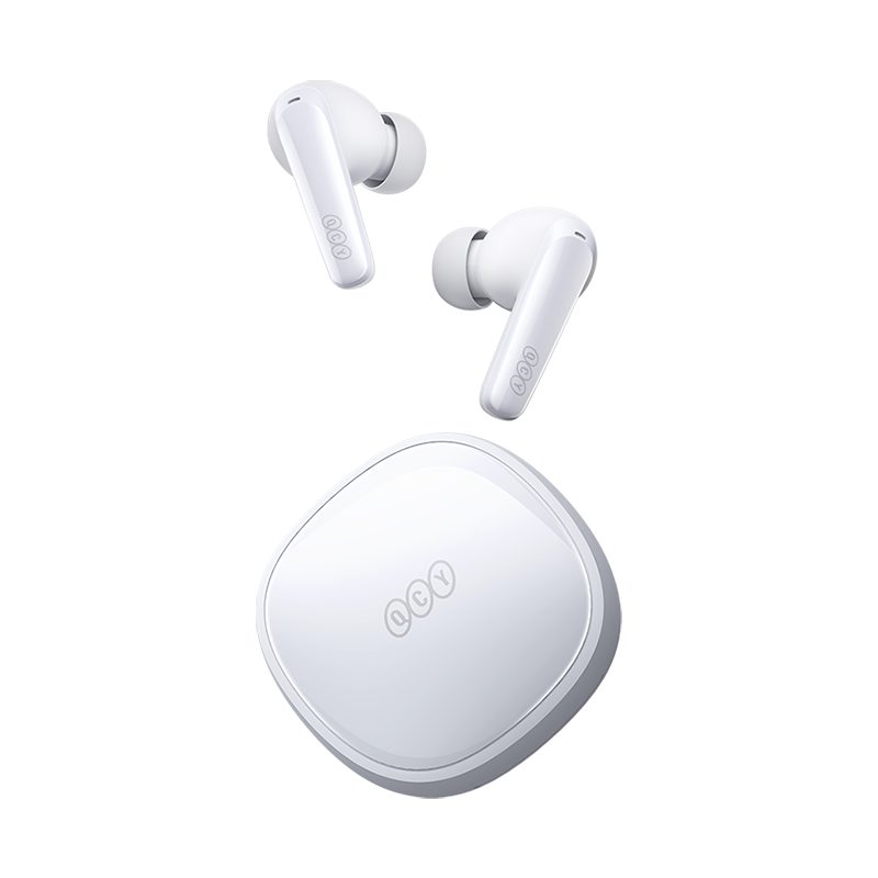 QCY T13X TWS White - 30 Hour Battery - True Wireless In-Ear Earbuds - Quick Charge 380mAh