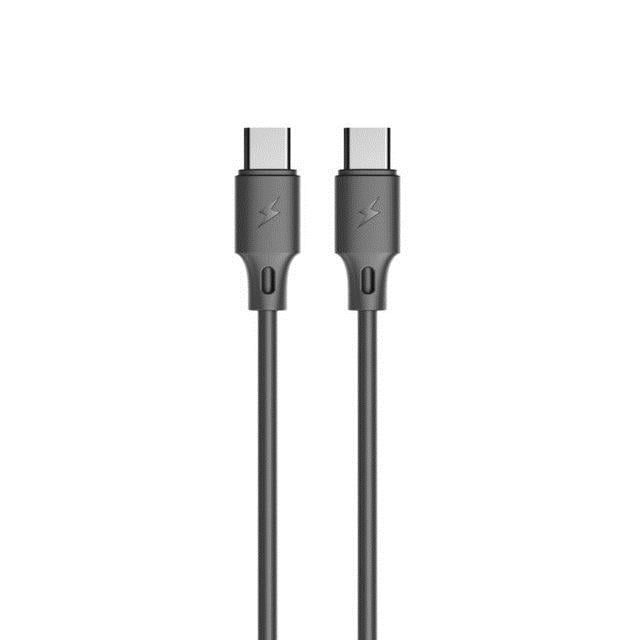 Charging Cable WK TYPE-C/TYPE-C Black 1m Full Speed WDC-106 3A