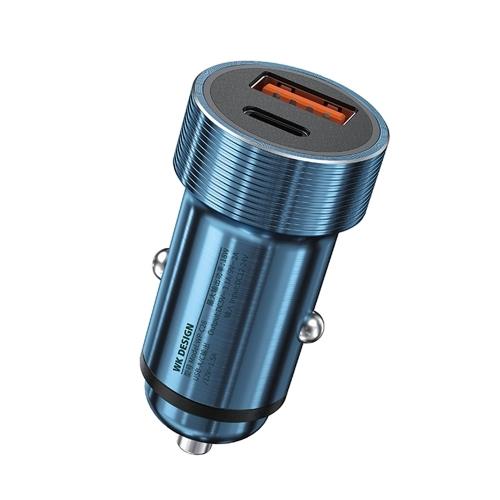 Car Charger WK 18W PD+USB QC3.0 Blue WP-C28