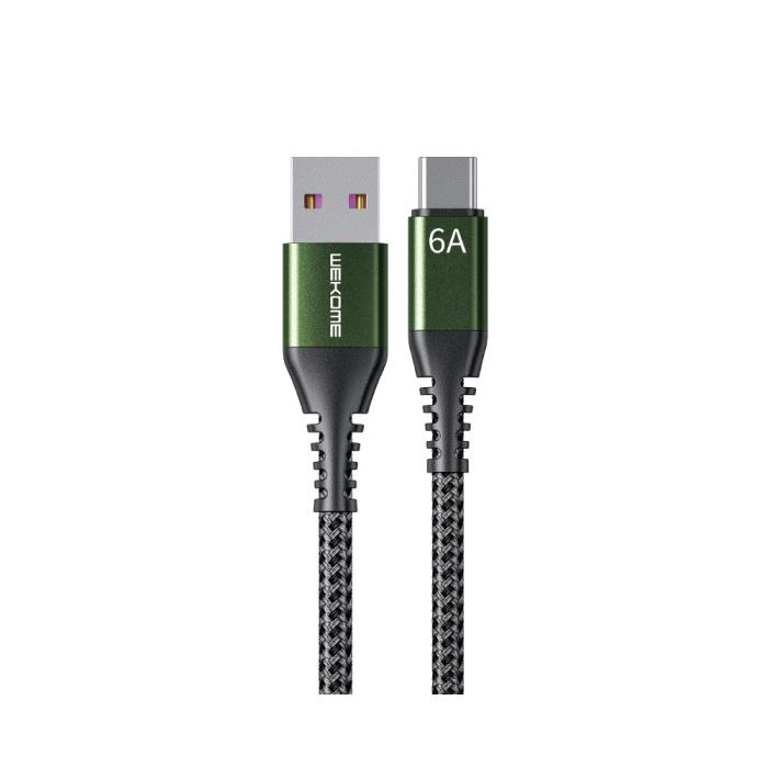 Charging Cable WK TYPE-C Raython Black 1m WDC-169 6A