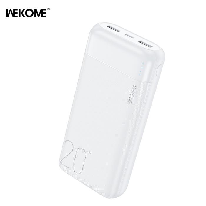 Power Bank WK 20000mAh 10W USBx2 White WP-02