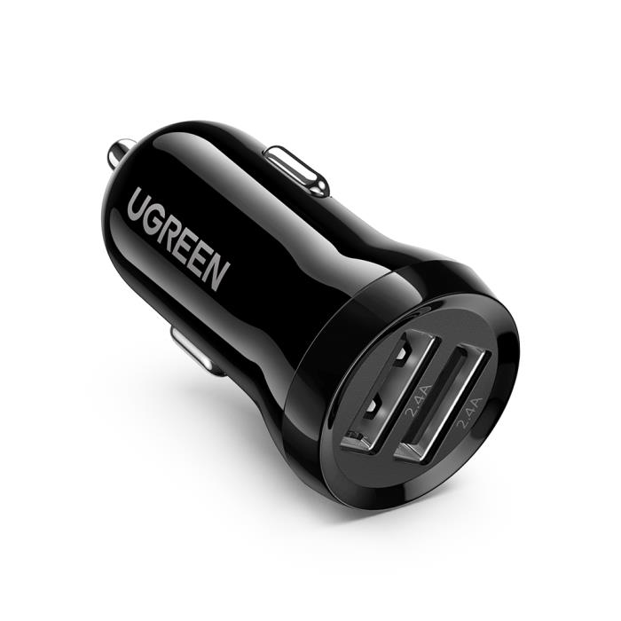 Car Charger UGREEN ED018 24W Dual USB 2.4A Black 50875