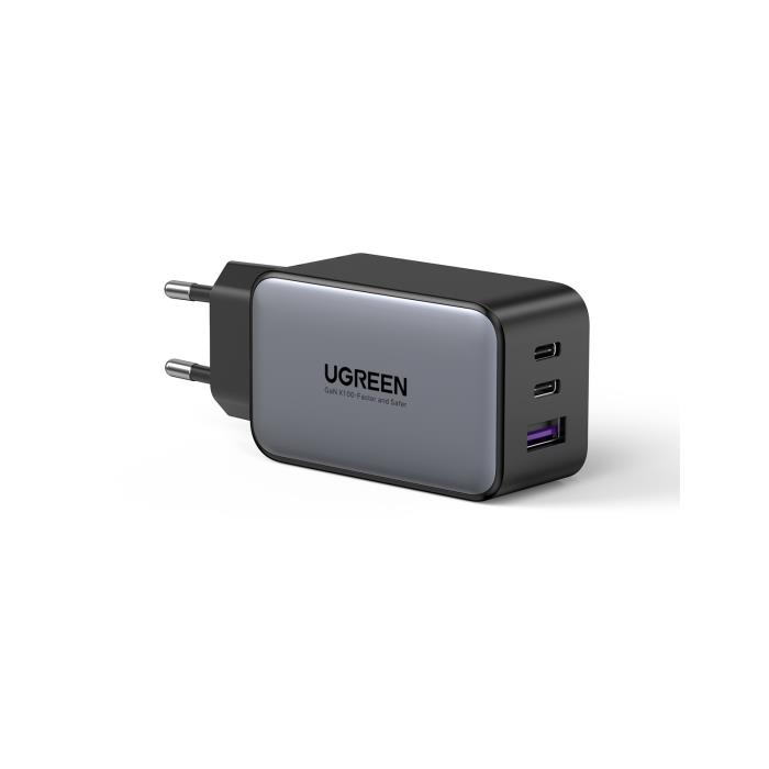 Charger GaN UGREEN CD244 65W PDx2+QC4.0 Gray 10335B