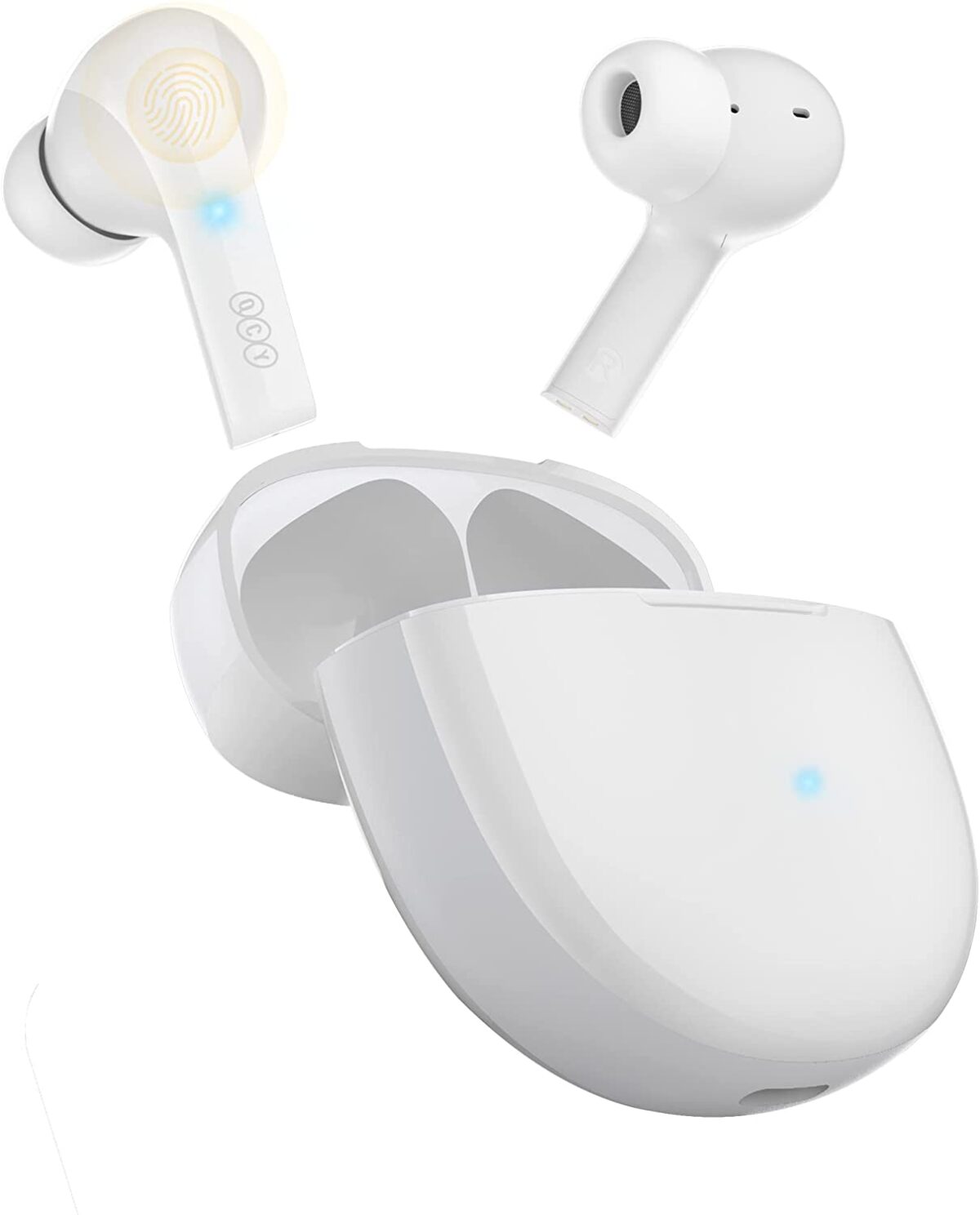 QCY T18 Melobuds TWS WHITE Snapdragon Sound Qualcomm 3050. Bluetooth 5.2. Adaptive high-fidelity.