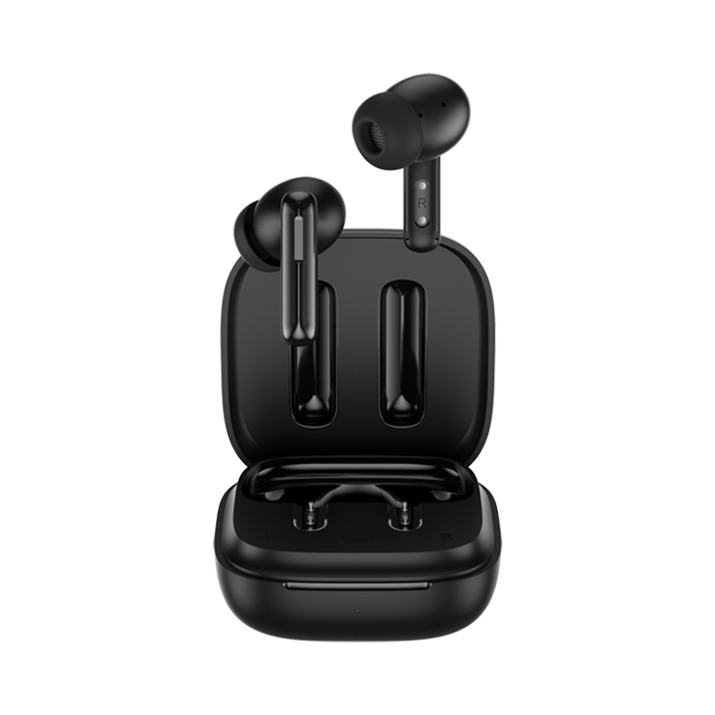 QCY T13 ANC Black - TWS 10mm Dynamic Driver, 4-mic 28dB ANC, Bluetooth 5.3, 7hr-30hr, 75ms latency.