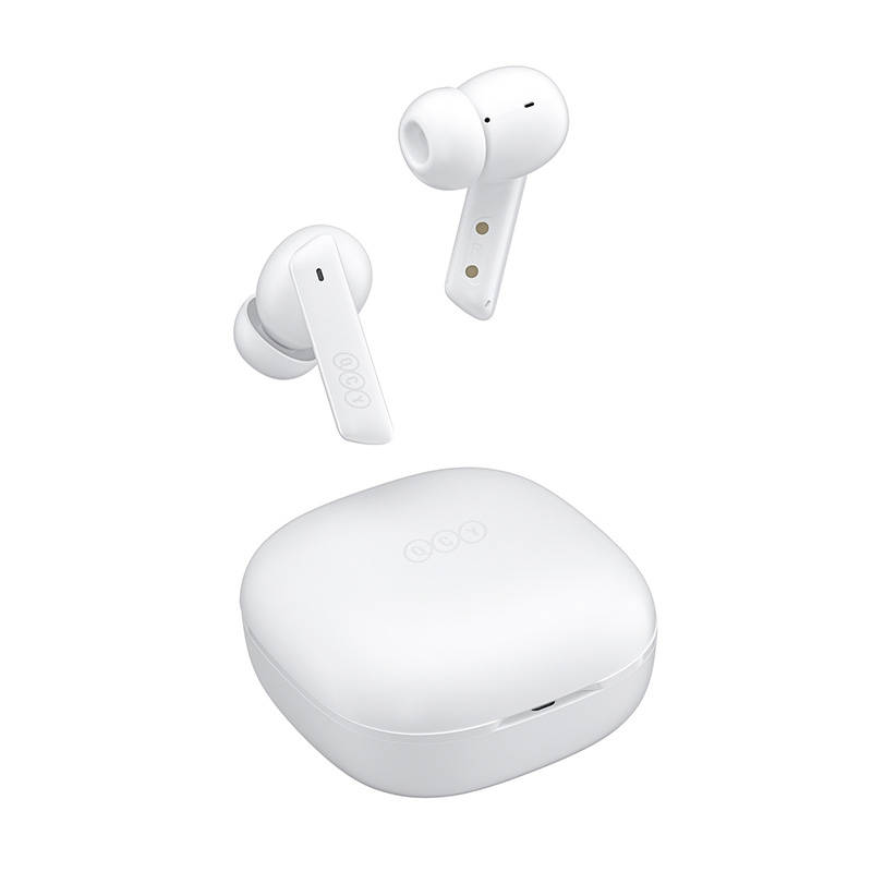 QCY HT05 Melobuds ANC TWS WHITE Dual Driver 6-mic Noise Canceling True Wireless Earbuds - 10mm Drivers