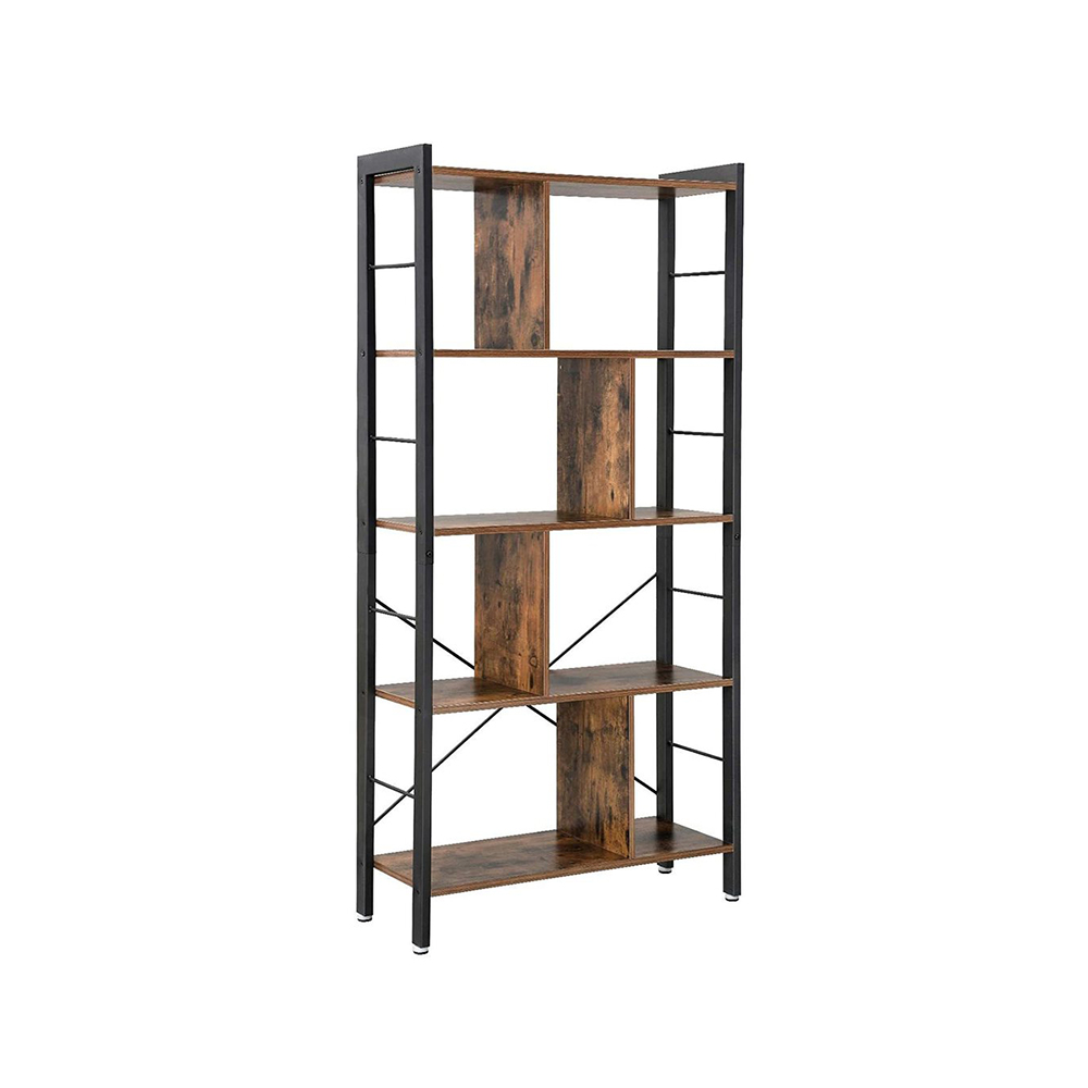 Metal Bookcase with 4 Shelves 74 x 30 x 154.5 cm Vasagle (LBC12BX) (VASLBC12BX)