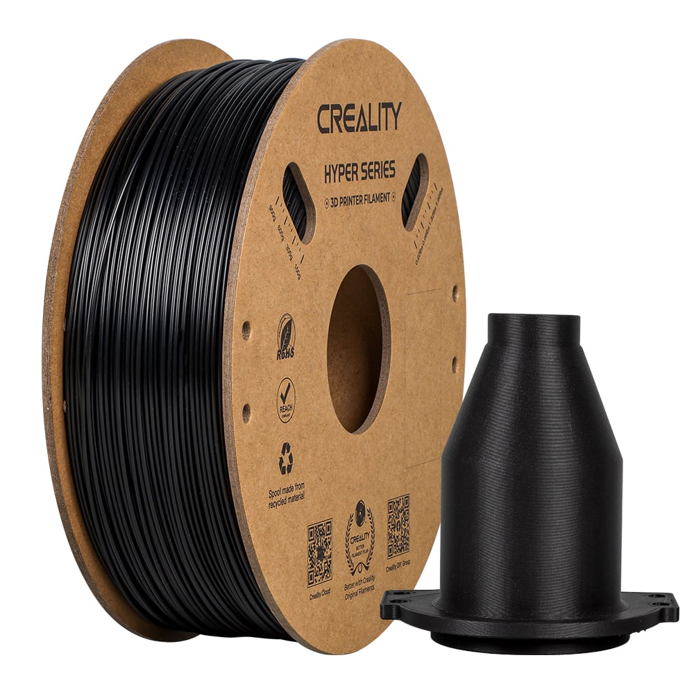 Creality Hyper ABS Black 3D Printer Filament, High Speed High Fluidity, 1 kg Spool 1.75.