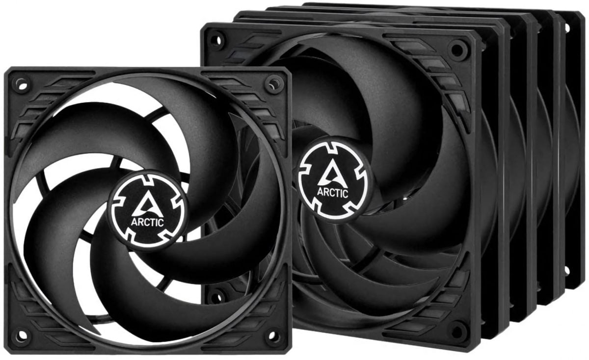 Arctic P12 PWM PST Case Fan - 120mm case fan with PWM control and PST cable - Pack of 5pcs.