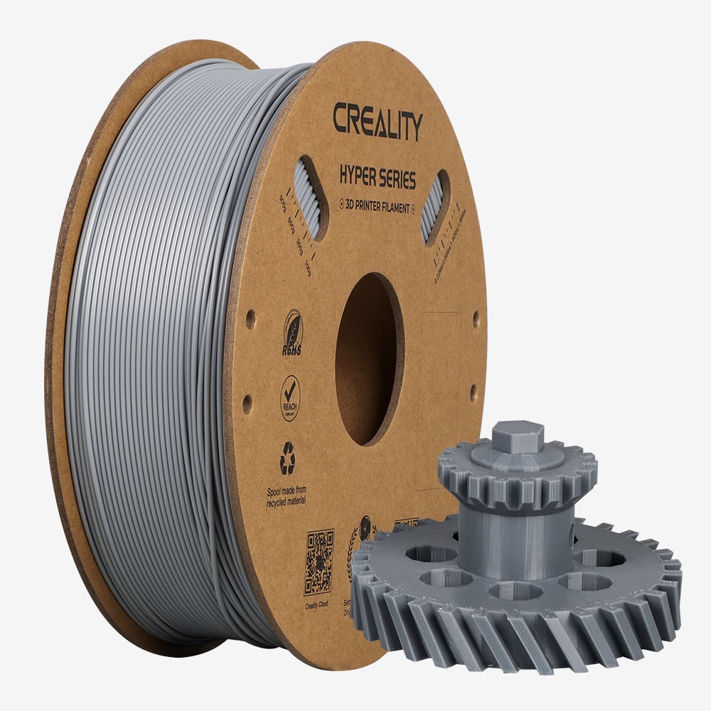 Creality Hyper ABS Grey 3D Printer Filament, High Speed High Fluidity, 1 kg Spool 1.75mm Grey