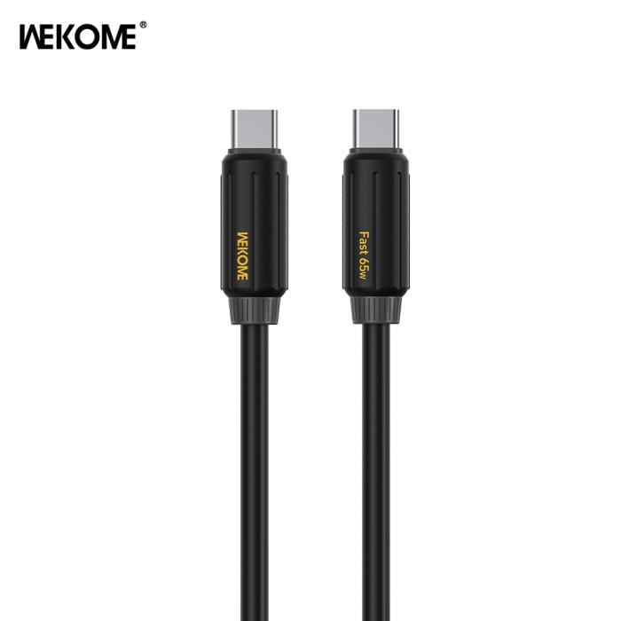 Charging Cable WK 65W TYPE-C/TYPE-C Black 1m WDC-28