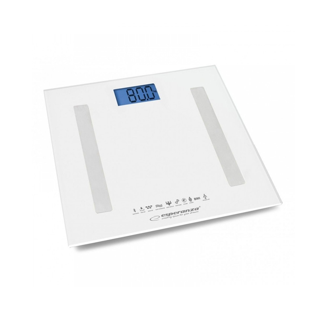 Esperanza Smart Scale with Body Fat Analyzer & Bluetooth in White (EBS016W)