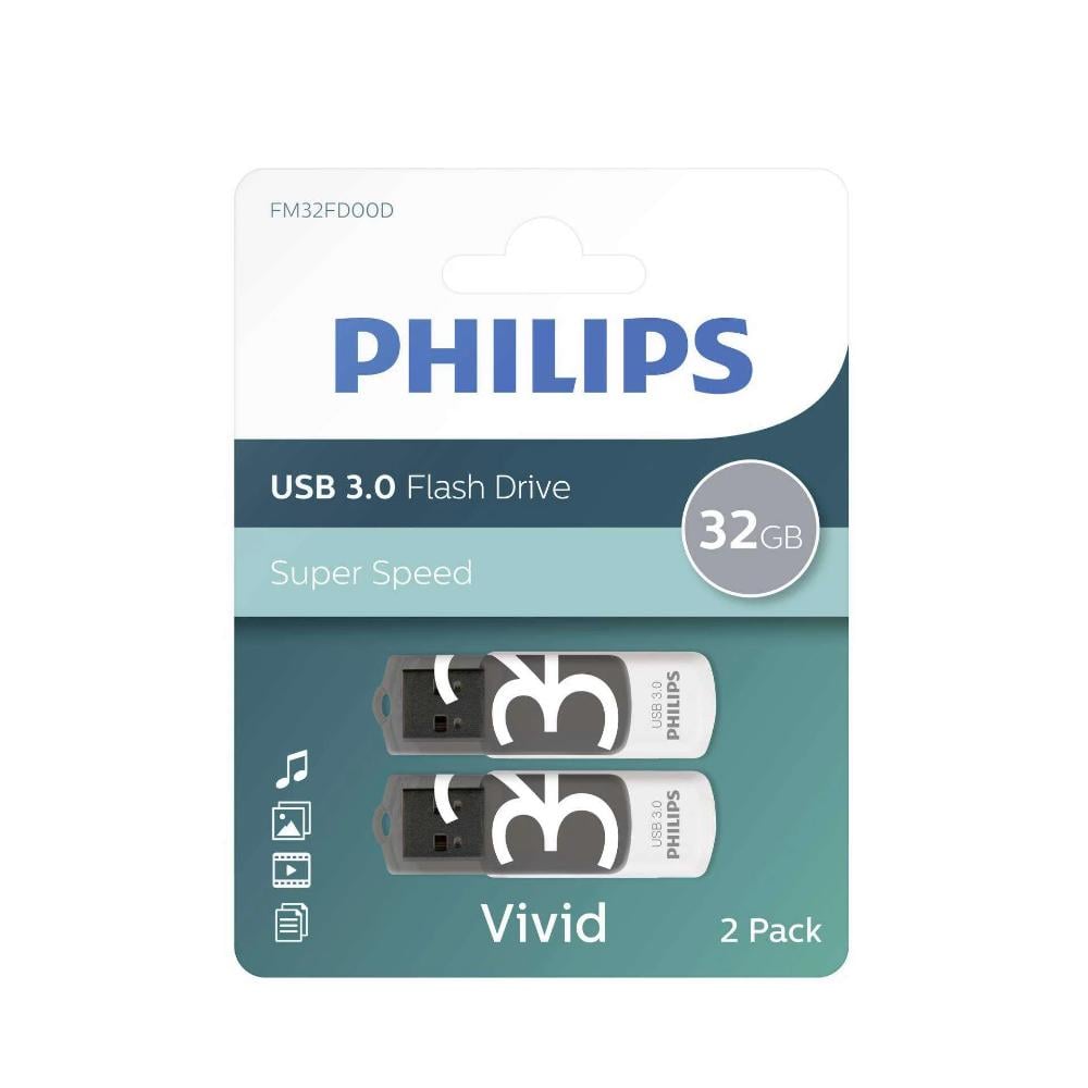 Philips Vivid pack 32GB USB 3.0 Stick Grey
