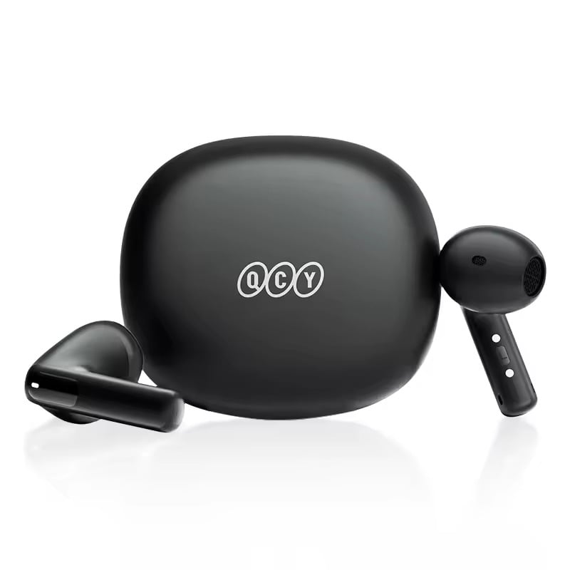 QCY AilyBuds E10 Black Hi-Res Audio LDAC Semi-Ear TWS 4 Mics ENC 13mm Dynamic Driver IPX4 35h