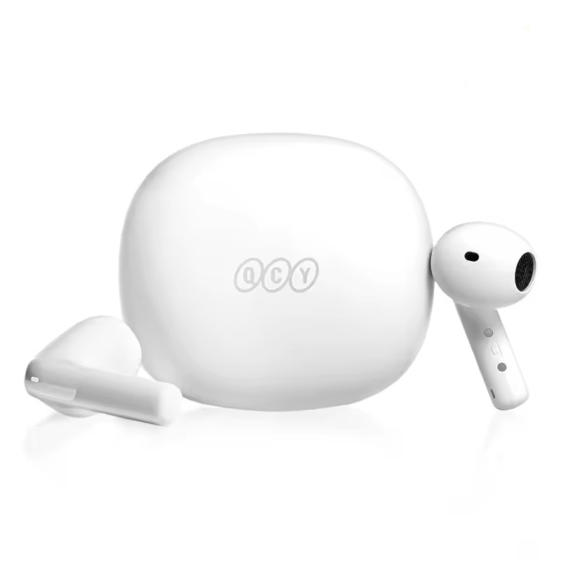 QCY AilyBuds E10 White Hi-Res Audio LDAC Semi-Ear TWS 4 Mics ENC 13mm Dynamic Driver IPX4 35h