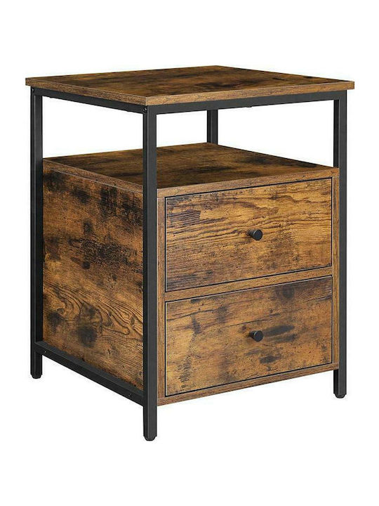 Vasagle Side Table Rustic Brown 45 x 45 x 60 cm (LET067B01) (VASLET067B01)