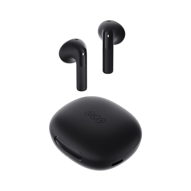 QCY AilyBuds E20 Black - Hybrid ANC Semi-Ear TWS Earbuds 6 Mics 13mm Dynamic Driver IPX4 BT5.4 35h