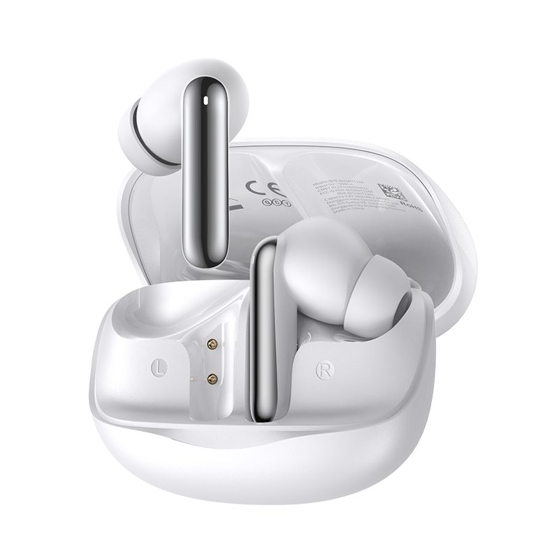 QCY Melobuds N50 ANC White - 45dB ANC TWS Semi-Ear Earbuds 6 Mic ENC, IPX4 BT5.4