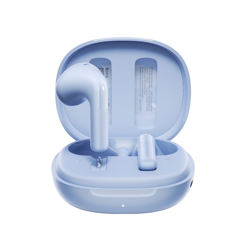 QCY AilyBuds E10 Blue Hi-Res Audio LDAC Semi-Ear TWS 4 Mics ENC 13mm Dynamic Driver IPX4 35h