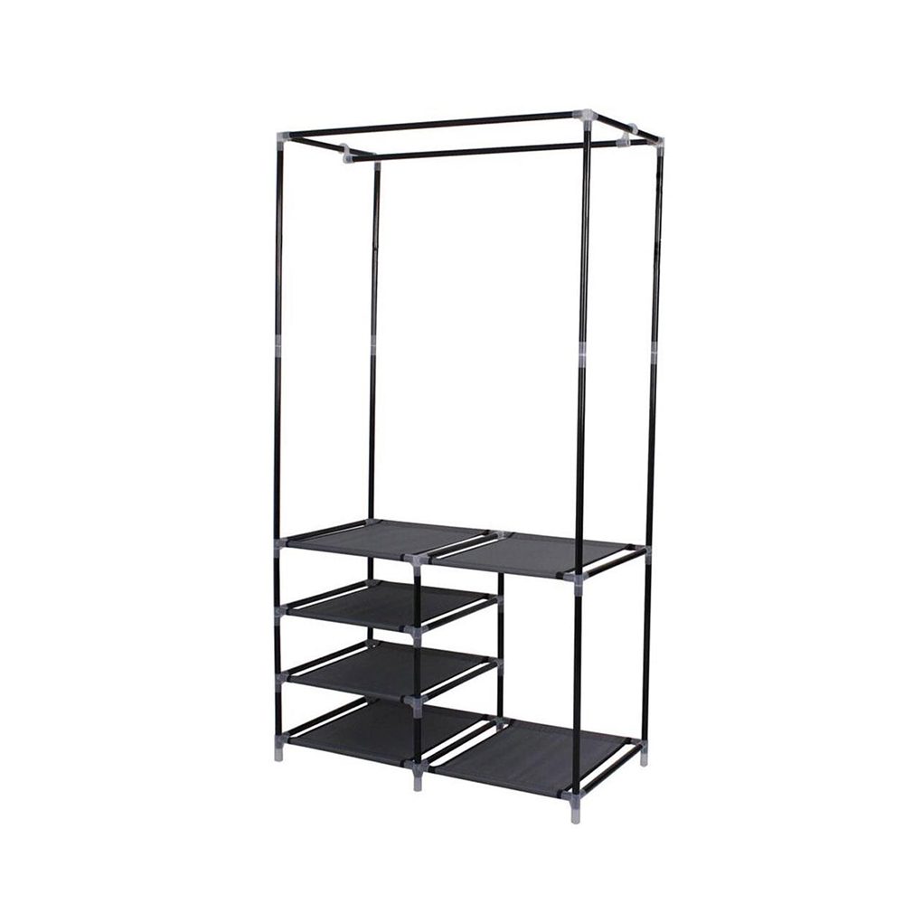 Bakaji Shoe Rack Coat Hanger Wardrobe Metal Shoe Base 84x45x160 cm (2814772) (BAK2814772)