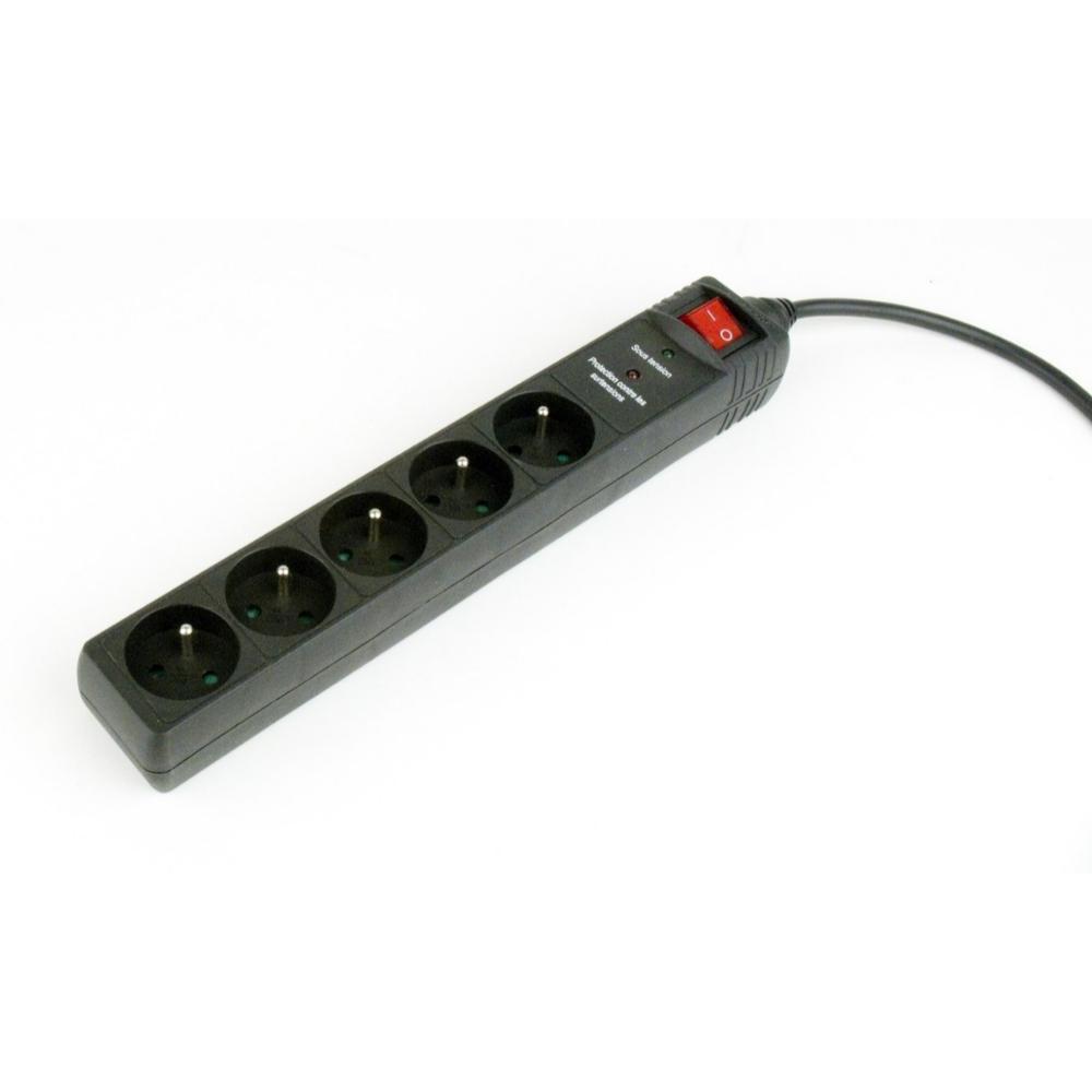 Gembird Power Strip 5 X French Socket/3m (SPF5-C-10) (GEMSPF5-C-10)