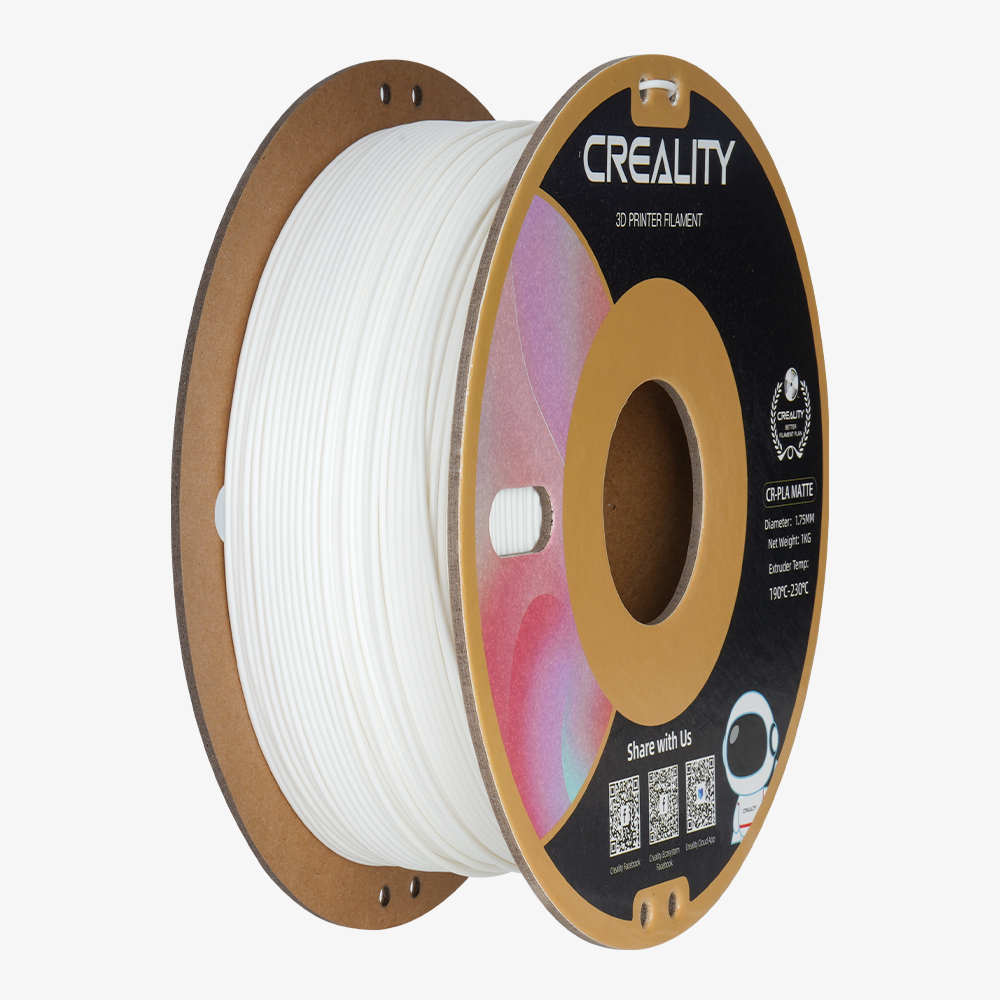 CREALITY CR-PLA Matte Gypsum White, 3D Printer Filament 1 kg Spool, 1.75mm (3301010296)