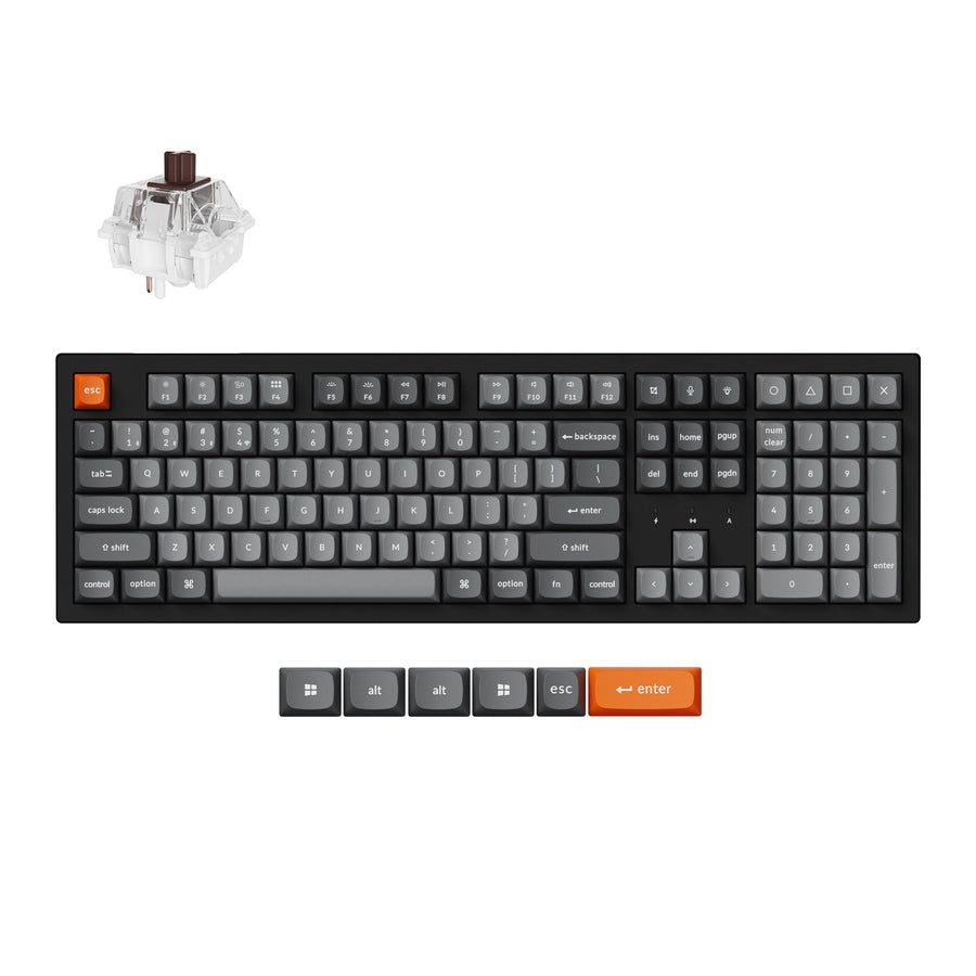 Keychron K10 Max (K10M-H3) QMK Wireless Mechanical Keyboard Brown Switch HotSwap RGB 100% US Layout