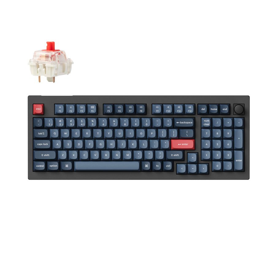 Keychron V5 Max QMK/VIA (V5M-D1) Wireless BT/2.4/Wired Custom Mechanical Keyboard Red Switch 96% US