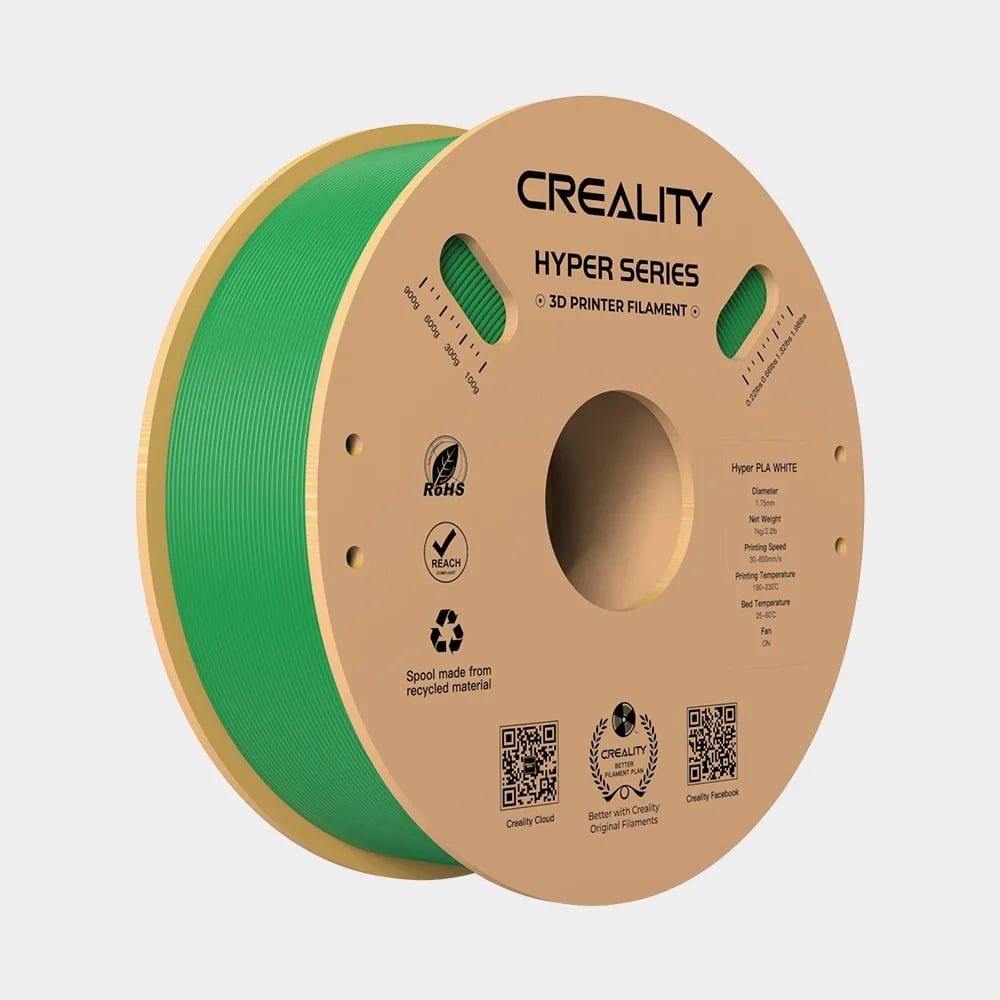 Creality Hyper PLA Green 3D Printer Filament, High Speed, 1 kg Spool 1.75