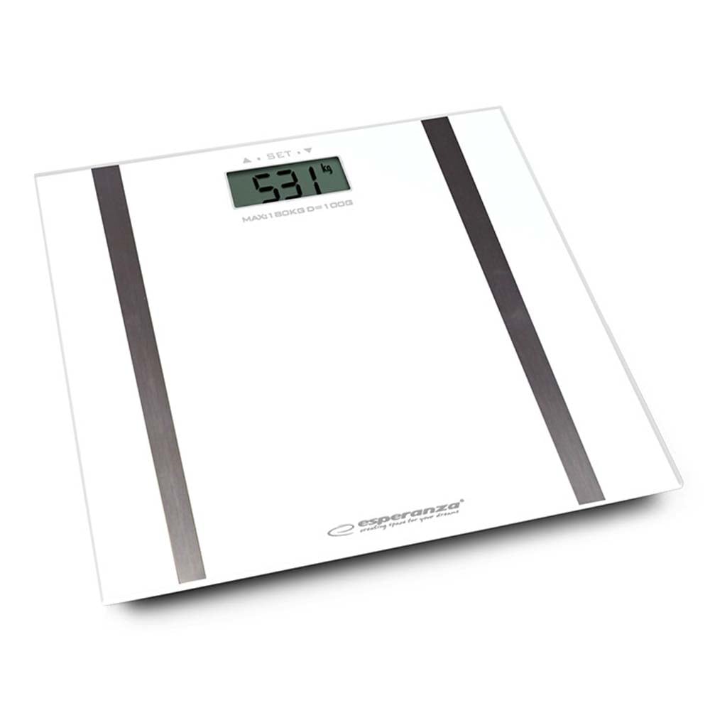 Electronic Bathroom Scale Body Fat Analyzer in White Esperanza EBS018W